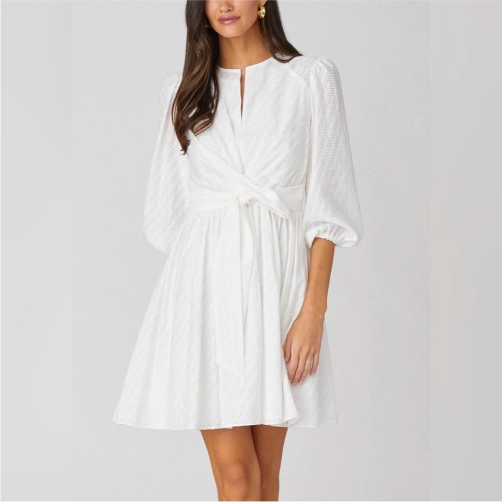 Shoshanna White Long Sleeve Dress